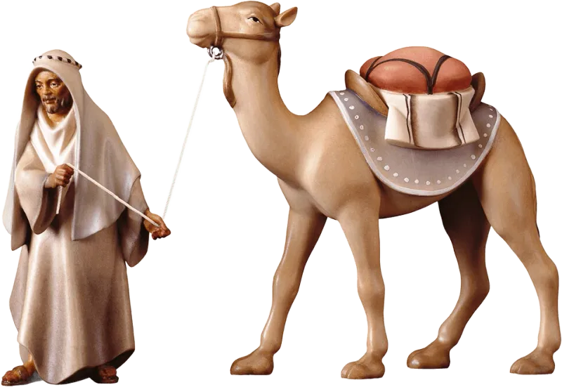 Standing Camel Group 3-piece – nativity figure by ULPE Wood Art