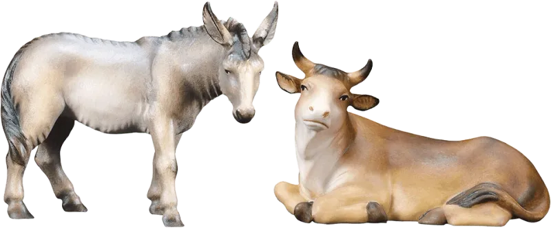 Ox and Donkey – nativity figure by ULPE Wood Art