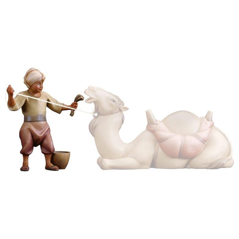 Camel Driver with Food – nativity figure by ULPE Wood Art