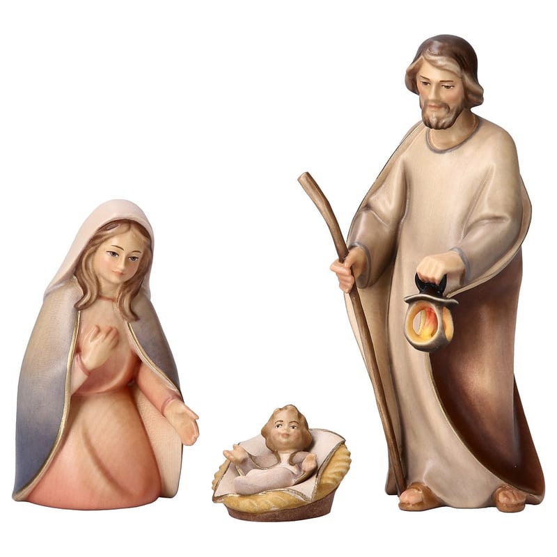 Holy Family Caring 4-piece – nativity figure by ULPE Wood Art