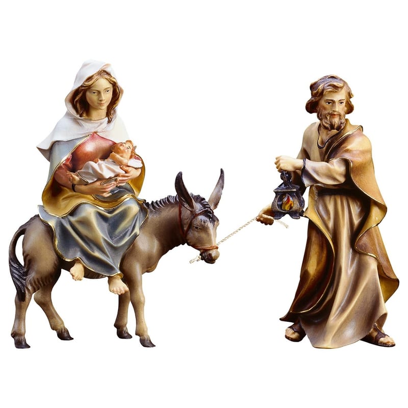 Flight Into Egypt 4-piece – religious figure by ULPE Wood Art