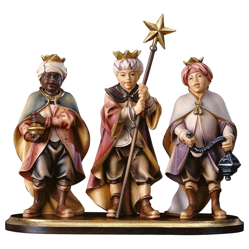Three Carol Singers on Pedestal 4-piece – nativity figure by ULPE Wood Art
