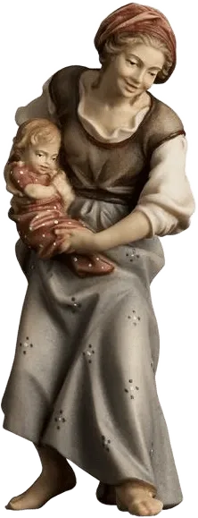 Woman with Baby – nativity figure by ULPE Wood Art