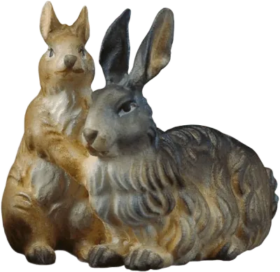 Group of Rabbits – nativity figure by ULPE Wood Art