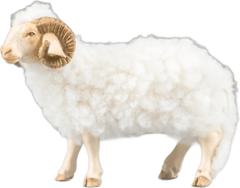 Ram with wool white – nativity figure by Original Heide